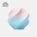Bambu Lab Bambu PLA Basic Gradient filament in cotton candy cloud color, showcasing the smooth, colorful 3D printing filament.