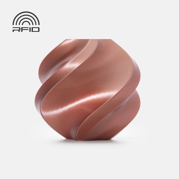 Bambu PLA Silk+ - Rose Gold 3D-printed color sample
