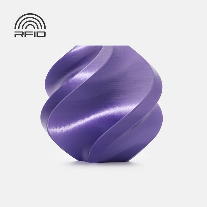 Bambu PLA Silk+ - Purple 3D-printed color sample