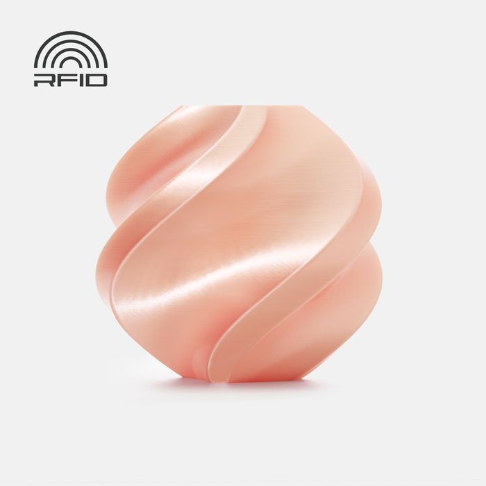 Bambu PLA Silk+ - Pink Champagne 3D-printed color sample