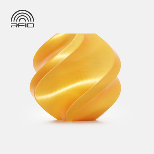 Bambu PLA Silk+ - Gold 3D-printed color sample