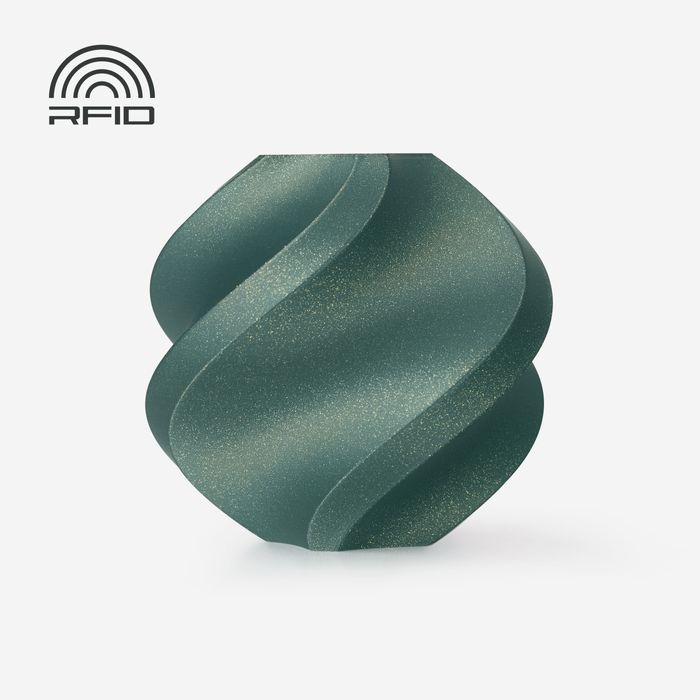 Bambu Lab PLA Galaxy Filament - Green 3D-printed color sample