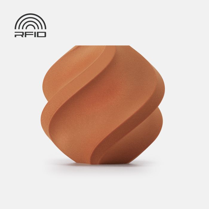 Bambu PLA Wood - Clay Brown 3D-printed color sample