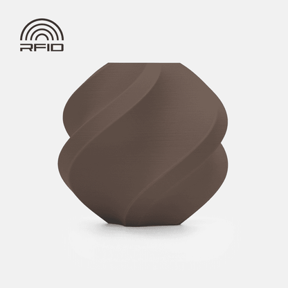 Bambu Lab PLA Matte Filament - Dark Brown 3D-printed color sample
