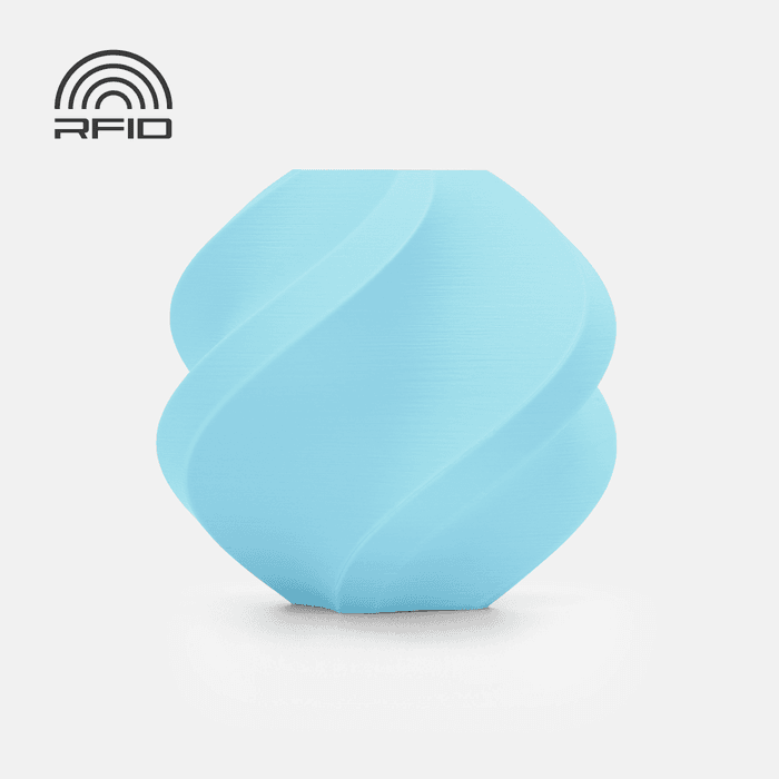 Bambu Lab PLA Matte Filament - Ice Blue 3D-printed color sample