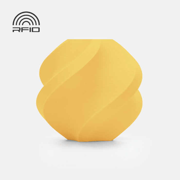 Bambu Lab PLA Matte Filament - Lemon Yellow 3D-printed color sample