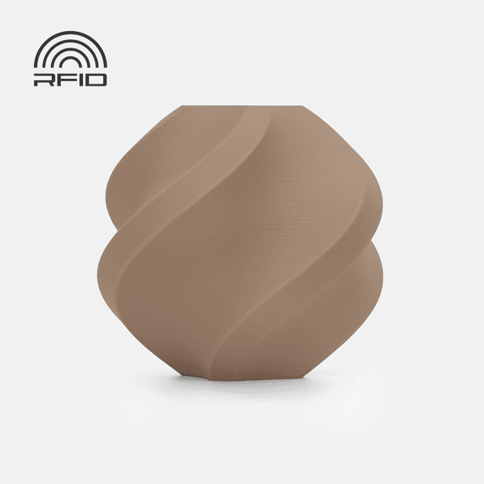 Bambu Lab PLA Matte Filament - Latte Brown 3D-printed color sample