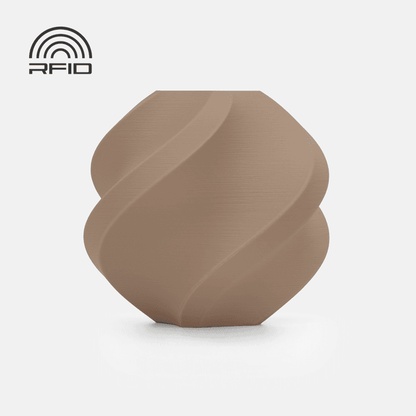 Bambu Lab PLA Matte Filament - Latte Brown 3D-printed color sample
