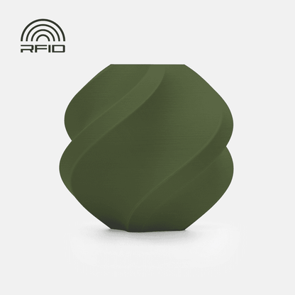 Bambu Lab PLA Matte Filament - Dark Green 3D-printed color sample