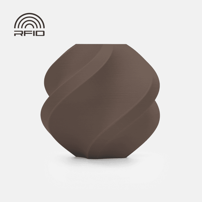 Bambu Lab PLA Matte Filament - Dark Brown 3D-printed color sample