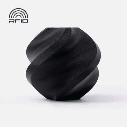 Bambu Lab PLA Matte Filament - Charcoal 3D-printed color sample
