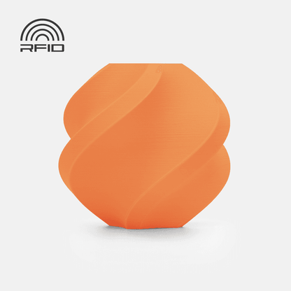 Bambu Lab PLA Matte Filament - Mandarin Orange 3D-printed color sample