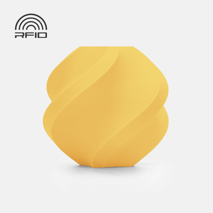 Bambu Lab PLA Matte Filament - Lemon Yellow 3D-printed color sample