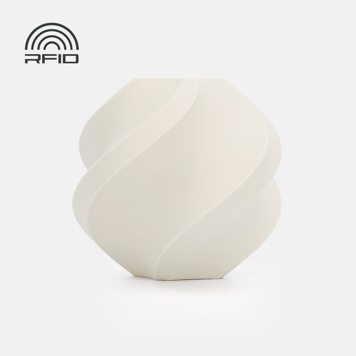 Bambu Lab PLA Matte Filament - Bone White 3D-printed color sample
