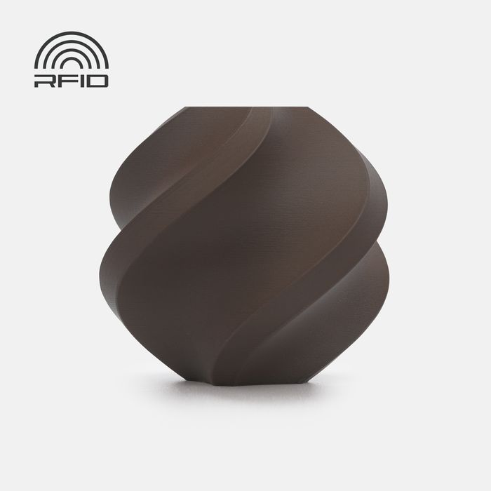 Bambu Lab PLA Matte Filament - Dark Chocolate 3D-printed color sample
