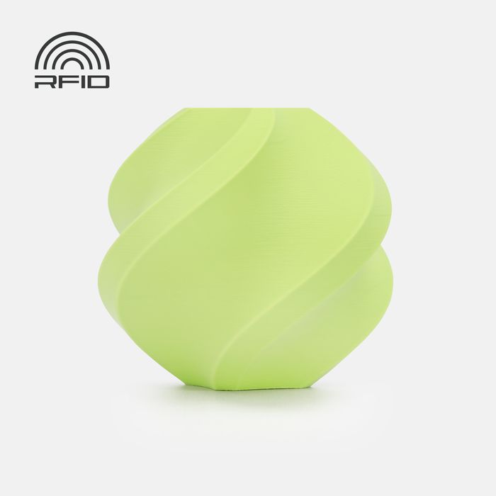 Bambu Lab PLA Matte Filament - Apple Green 3D-printed color sample