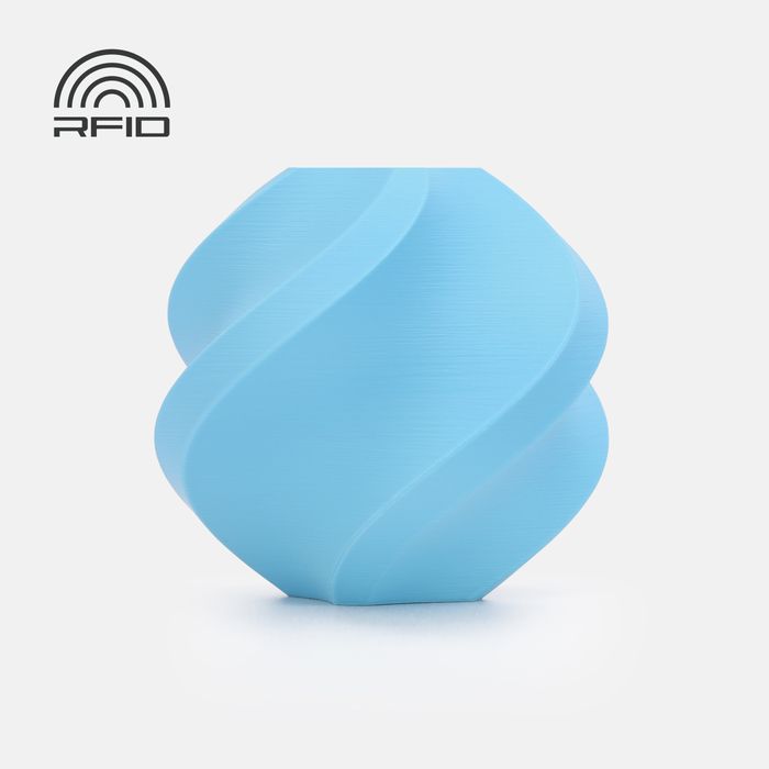 Bambu Lab PLA Matte Filament - Sky Blue 3D-printed color sample