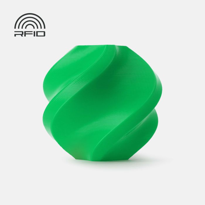 Bambu PLA Basic Filament - Bambu Green 3D-printed color sample
