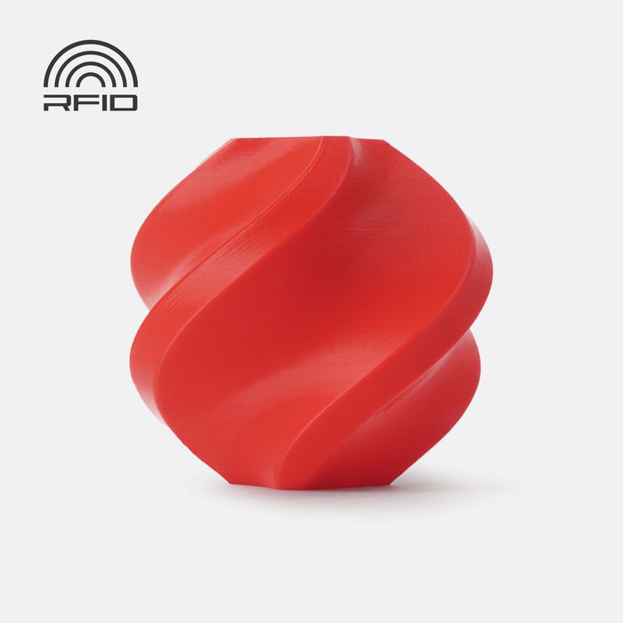 Bambu PLA Basic Filament - Red 3D-printed color sample
