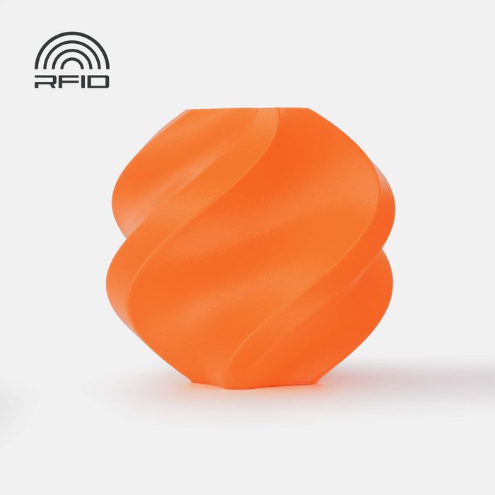 Bambu PLA Basic Filament - Orange 3D-printed color sample