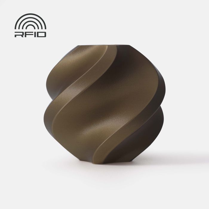 Bambu PLA Basic Filament - Bronze 3D-printed color sample