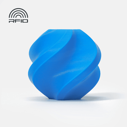 Bambu PLA Basic Filament - Cyan 3D-printed color sample