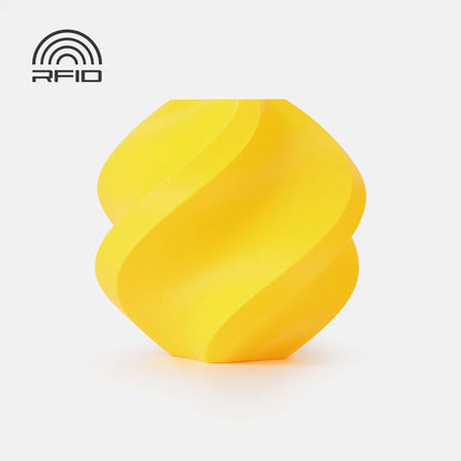 Bambu PLA Basic Filament - Yellow 3D-printed color sample
