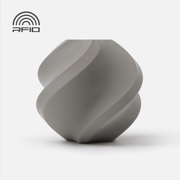 Bambu PLA Basic Filament - Gray 3D-printed color sample