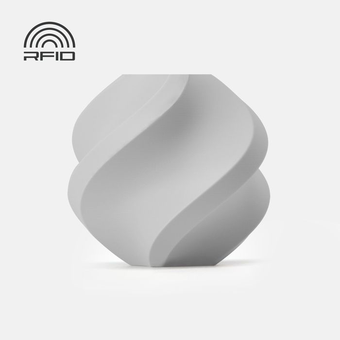 Bambu PLA Basic Filament - Light Gray 3D-printed color sample