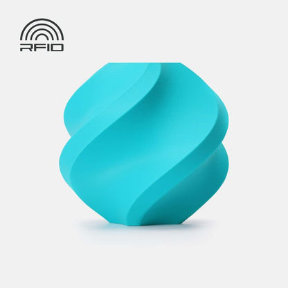 Bambu PLA Basic Filament - Turquoise 3D-printed color sample