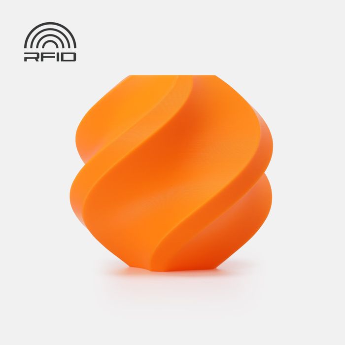 Bambu PLA Basic Filament - Pumpkin Orange 3D-printed color sample