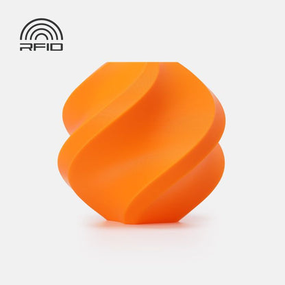 Bambu PLA Basic Filament - Pumpkin Orange 3D-printed color sample