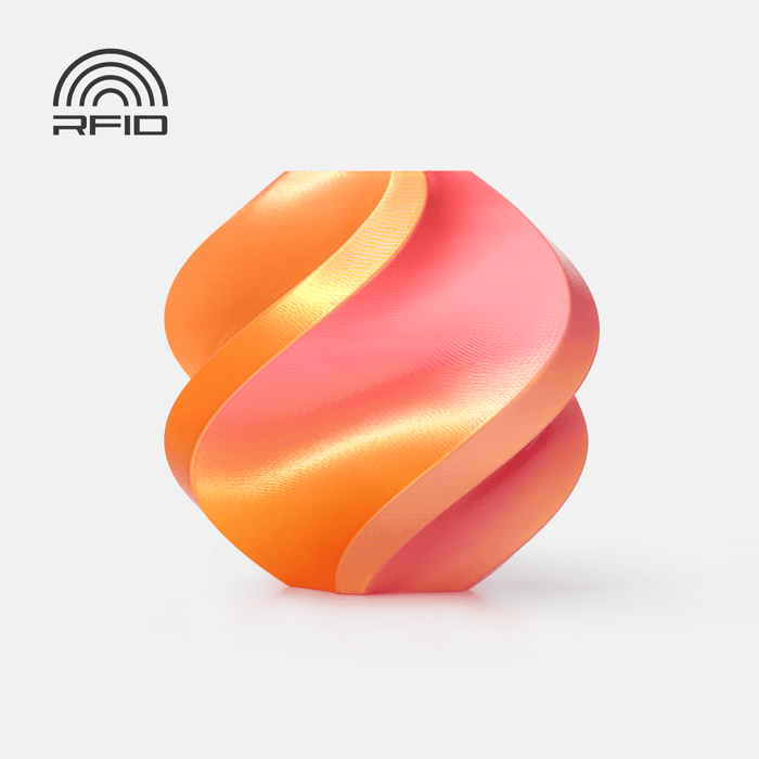 Bambu PLA Silk Multi-Color - Gilded Rose (Pink-Gold) 3D-printed color sample