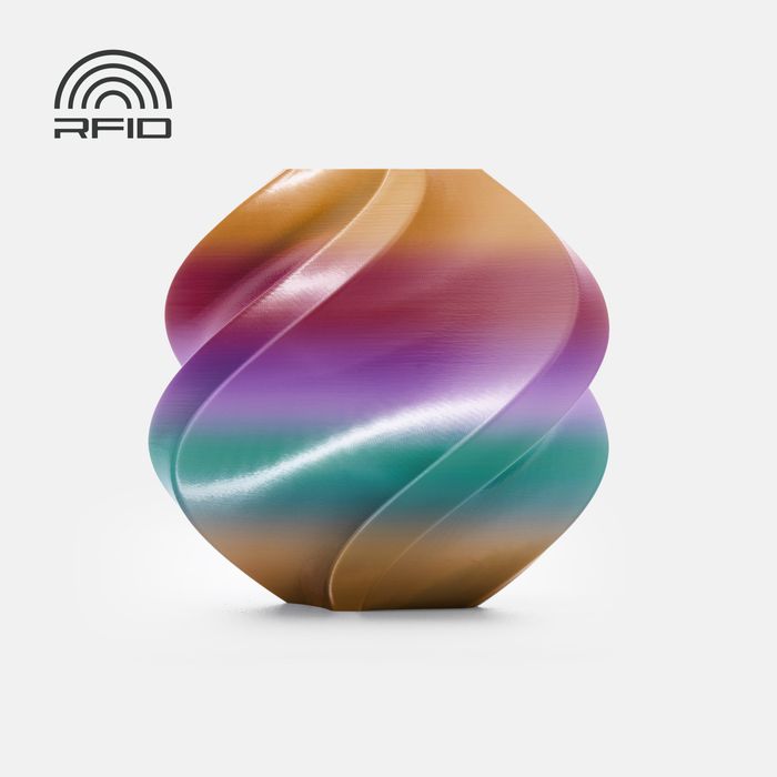 Bambu PLA Silk Multi-Color - Dawn Radiance (13912) 3D-printed color sample