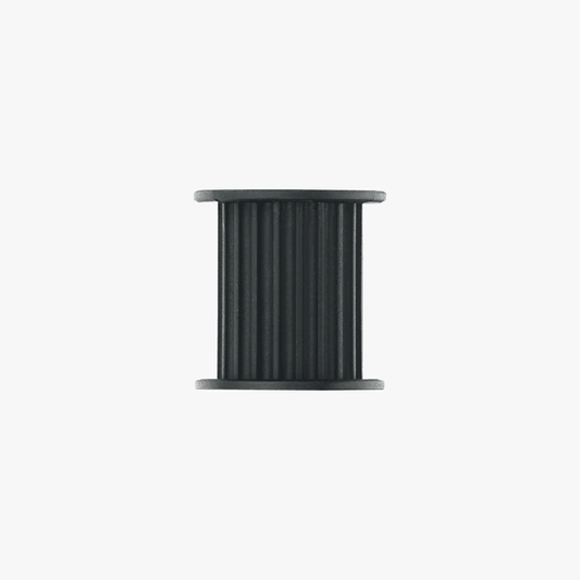 Bambu Lab Motor Drive Pulley for 3D printers, close-up of black plastic component with gear teeth, designed for Bambu Lab printer parts