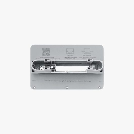 Bambu Lab X1C printer parts showing the rear housing with hinge for the display assembly.
