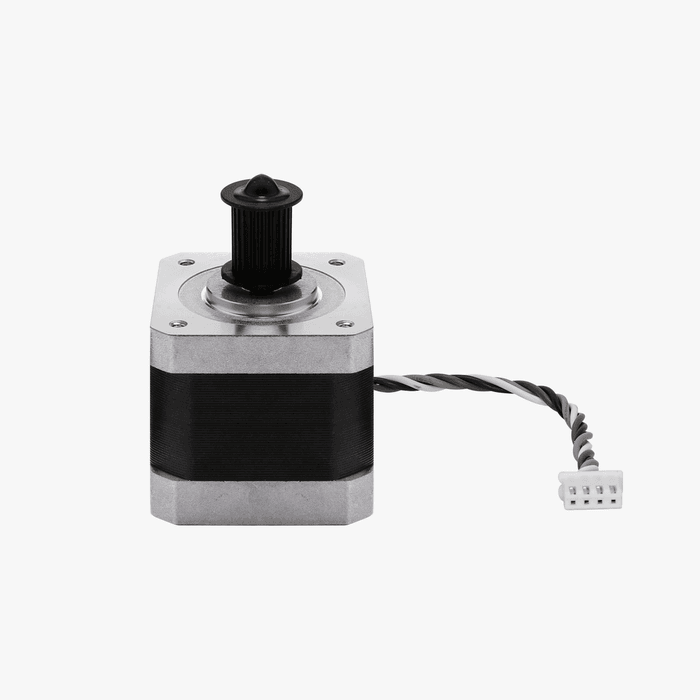 Bambu Lab Y motor for 3D printers, replacement part in black, showing the motor's detailed design and mounting features