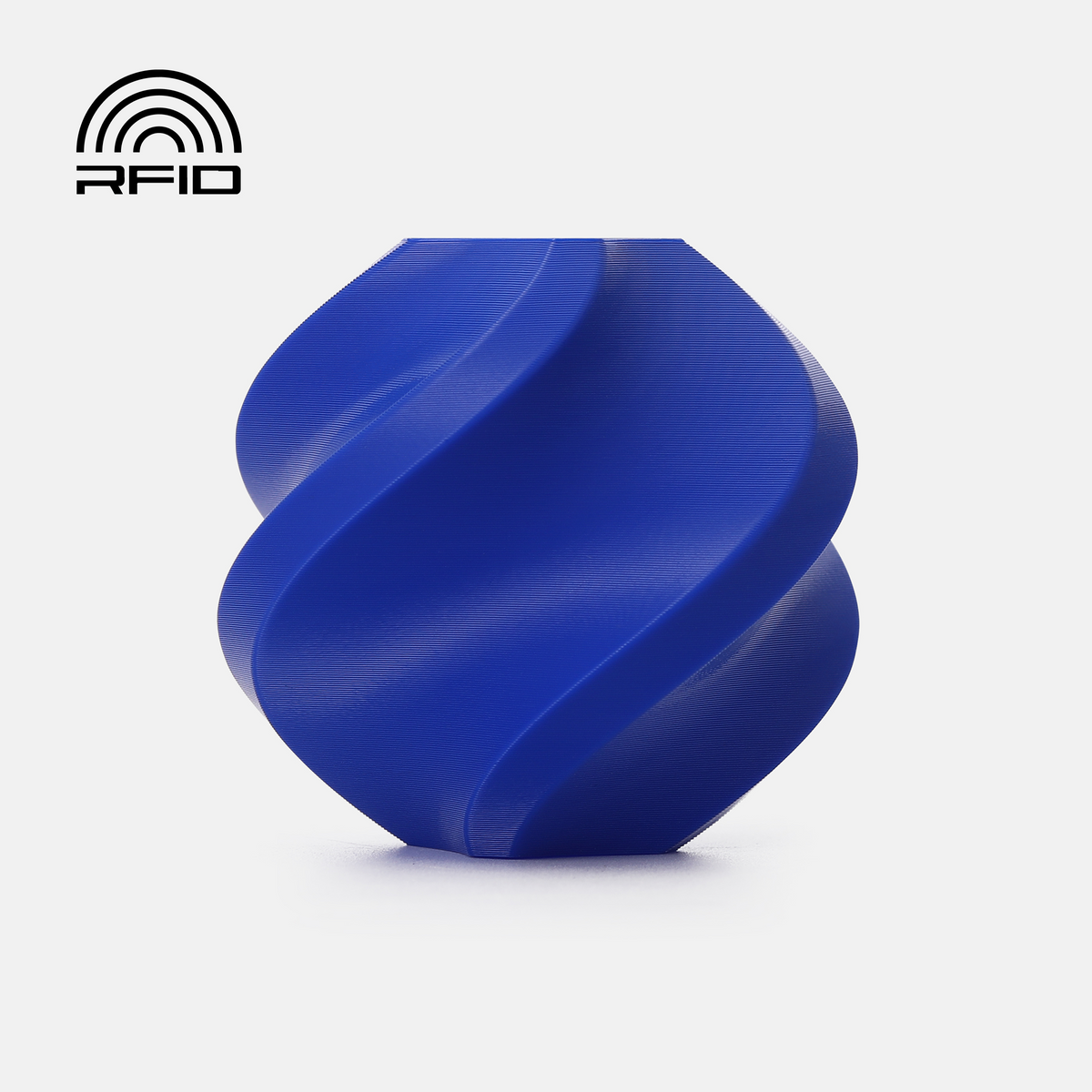 Reflex blue Bambu Lab PETG Basic filament spool, showing the vibrant filament material for 3D printing.