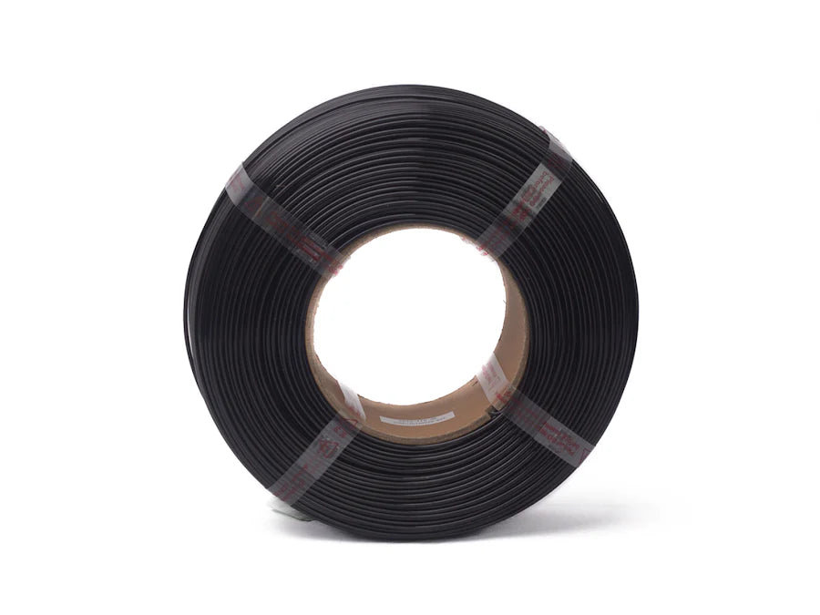 NEX3D Filapoly High Speed PETG High Flow black filament spool for 3D printing, showing the tightly wound filament on the spool.