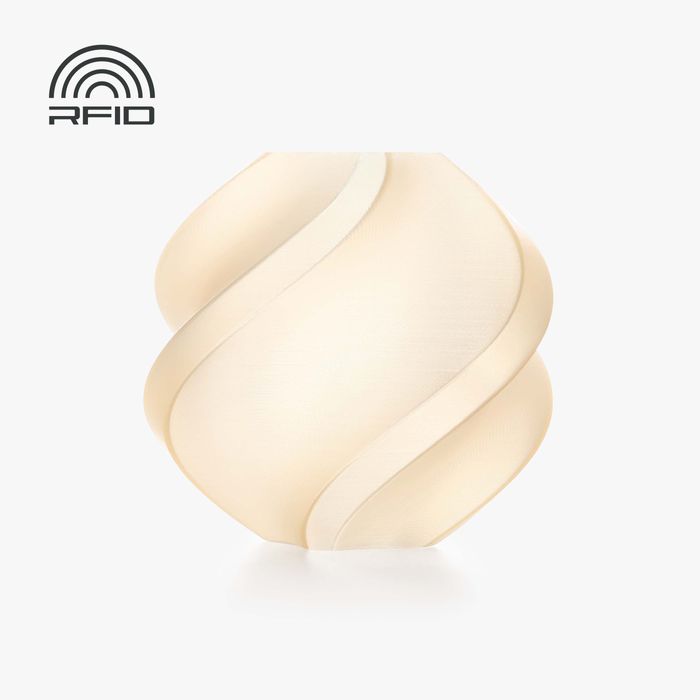 Bambu Lab PLA Translucent - mellow-yellow-13410 3D-printed color sample