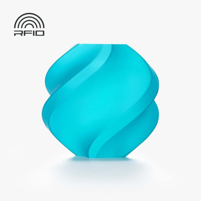 Bambu Lab PLA Translucent - teal-13612 3D-printed color sample