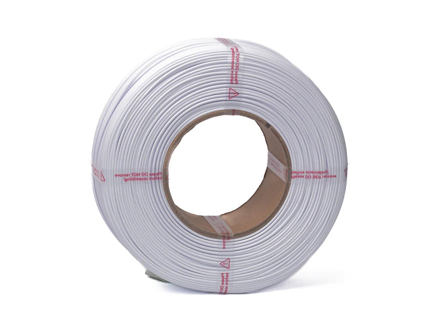 White Filapoly High Speed PLA Basic filament refill by NEX3D for 3D printing, shown in a sleek, white spool.